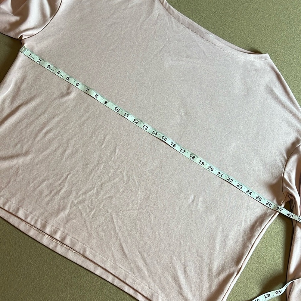 All Saints Rita Tee Long Sleeve Pink/Blush Oversized- Small - Picture 8 of 10